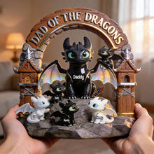 Load image into Gallery viewer, "Guardians of the Mystic Skies, A Personalized Treasure!" - Acrylic Plaque, Custom Gift for Dads, Grandpas, and Family Shaped Plaques PopCulturePrints
