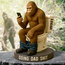 Load image into Gallery viewer, “Doing Dad Stuff” - Big Foot Dad Acrylic Plaque - Personalized Gifts for Dad Shaped Plaques PopCulturePrints
