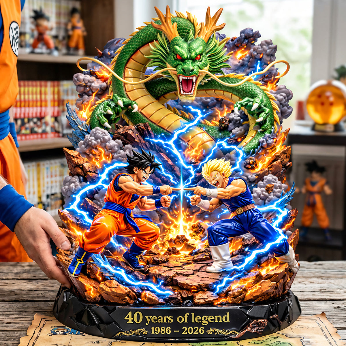 40 Years of Legend: Ultimate Warrior Acrylic Plaque - Personalized Gift for Dragon Ball Fans Shaped Plaques PopCulturePrints