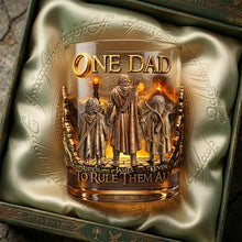 Load image into Gallery viewer, One Dad To Rule Them All - Personalized Round Glass for Dads Glass PopCulturePrints
