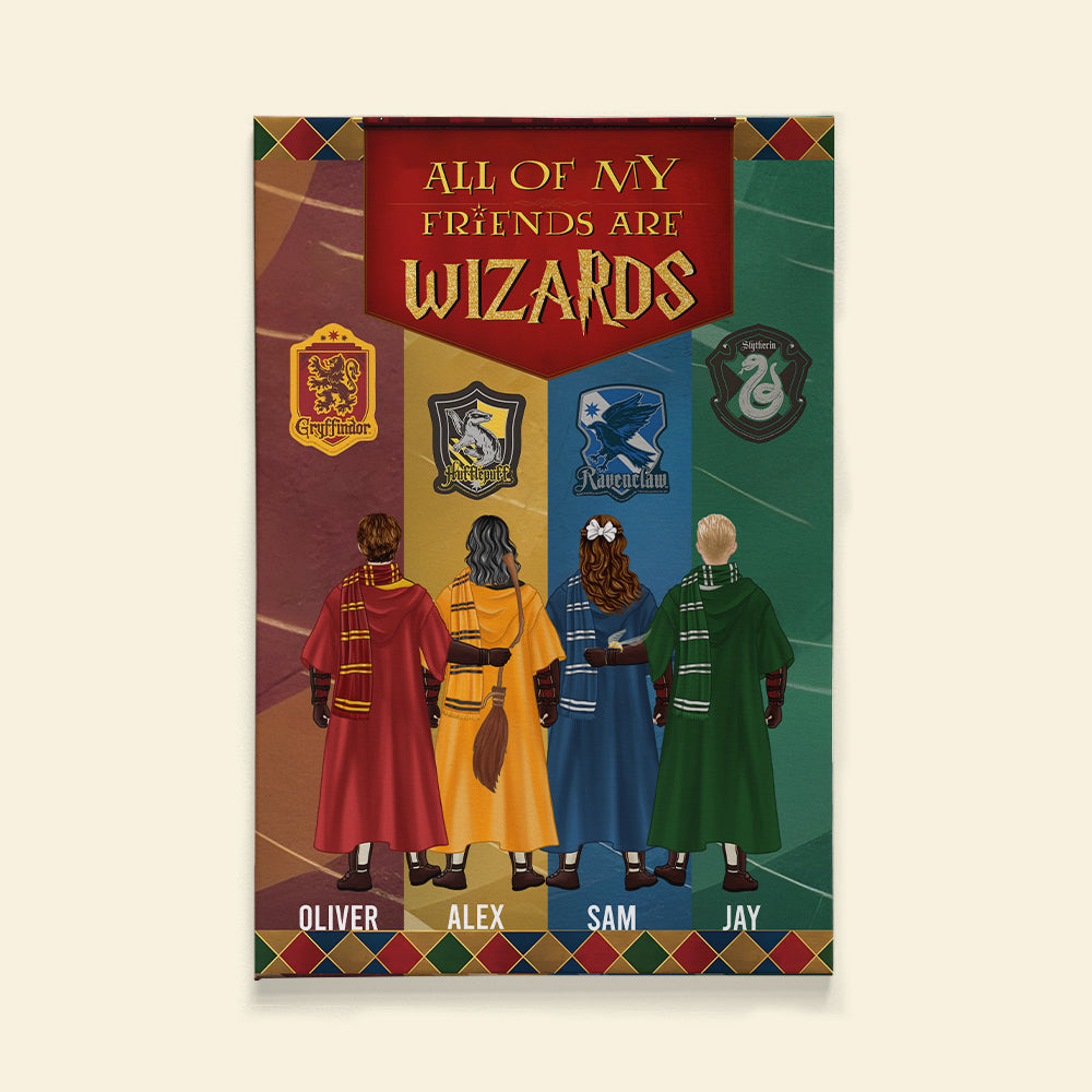 Personalized Wizard Friend Poster - All of My Friends Are Wizards