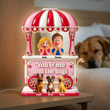 Load image into Gallery viewer, You &amp; Me And The Dogs Light Box - Personalized Gift for Dog Lovers &amp; Couples
