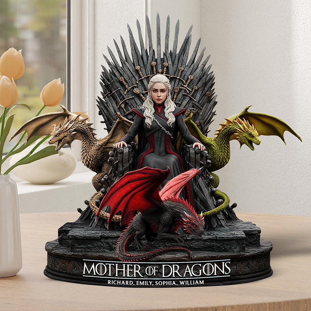 ‘Mother Of Dragons’ - Customized Gifts for Moms, Grandmas, and Fans Shaped Plaques PopCulturePrints