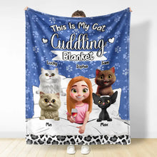 Load image into Gallery viewer, This Is My Cat Cuddling Blanket - Personalized Fleece Blanket for Cat Lovers Fleece Blanket PopCulturePrints

