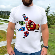 Load image into Gallery viewer, &quot;Super Dad&#39;s Fist Bump Shirt&quot; - Personalized Gift for Dad, Grandpa, and More! Shirts PopCulturePrints
