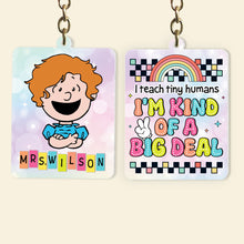 Load image into Gallery viewer, Personalized Teacher Keychain - Custom Name &amp; Fun Quote
