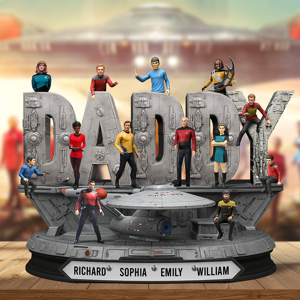 "Celebrate Dad's Galaxy Adventure – Personalized Galaxy Troop Plaque - Custom Gift for Fathers, Grandfathers, and More!" Shaped Plaques PopCulturePrints
