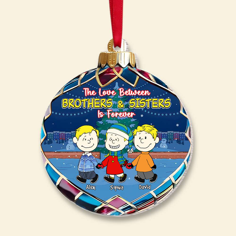 Personalized Christmas Ornament for Brothers and Sisters