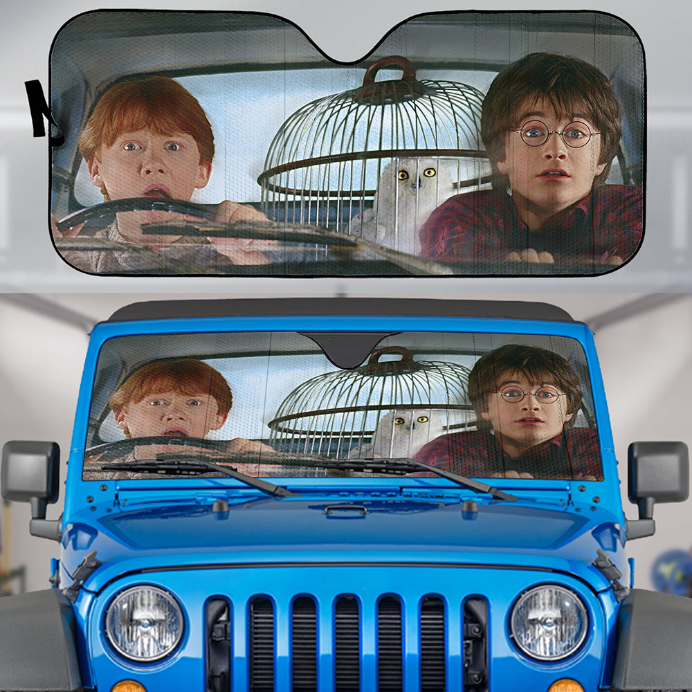 Magical Journey Car Sunshade - Harry and Ron Design