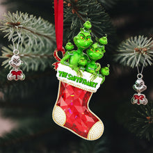 Load image into Gallery viewer, &quot;Celebrate Family in Style&quot; - Personalized Green Monster Family Tree Ornament - Custom Gift for Family Members Ornament PopCulturePrints
