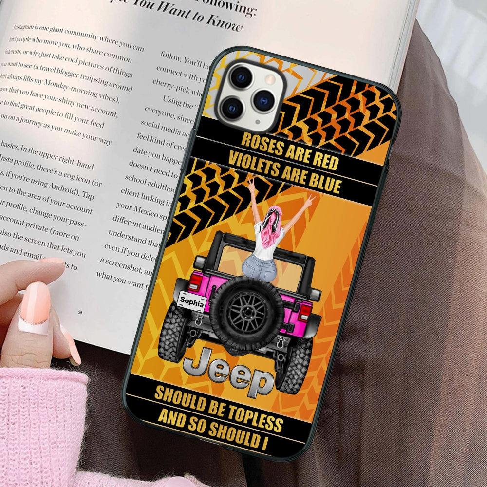 Personalized Jeep Topless Poetry Phone Case