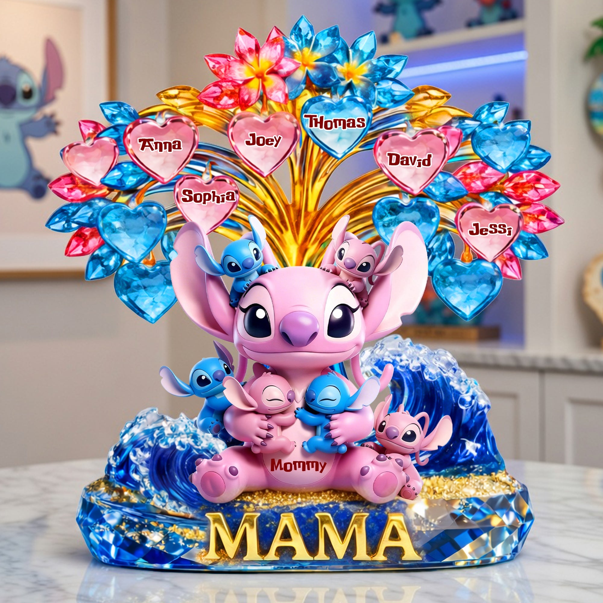 "Mama, You Are Our Universe!" - Personalized Acrylic Plaque for Moms and Grandmas - Unique Mother's Day Gift Shaped Plaques PopCulturePrints
