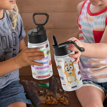 Load image into Gallery viewer, Personalized Kids Hydration Bottle with Inspirational Quotes &amp; Cute Cartoon Design
