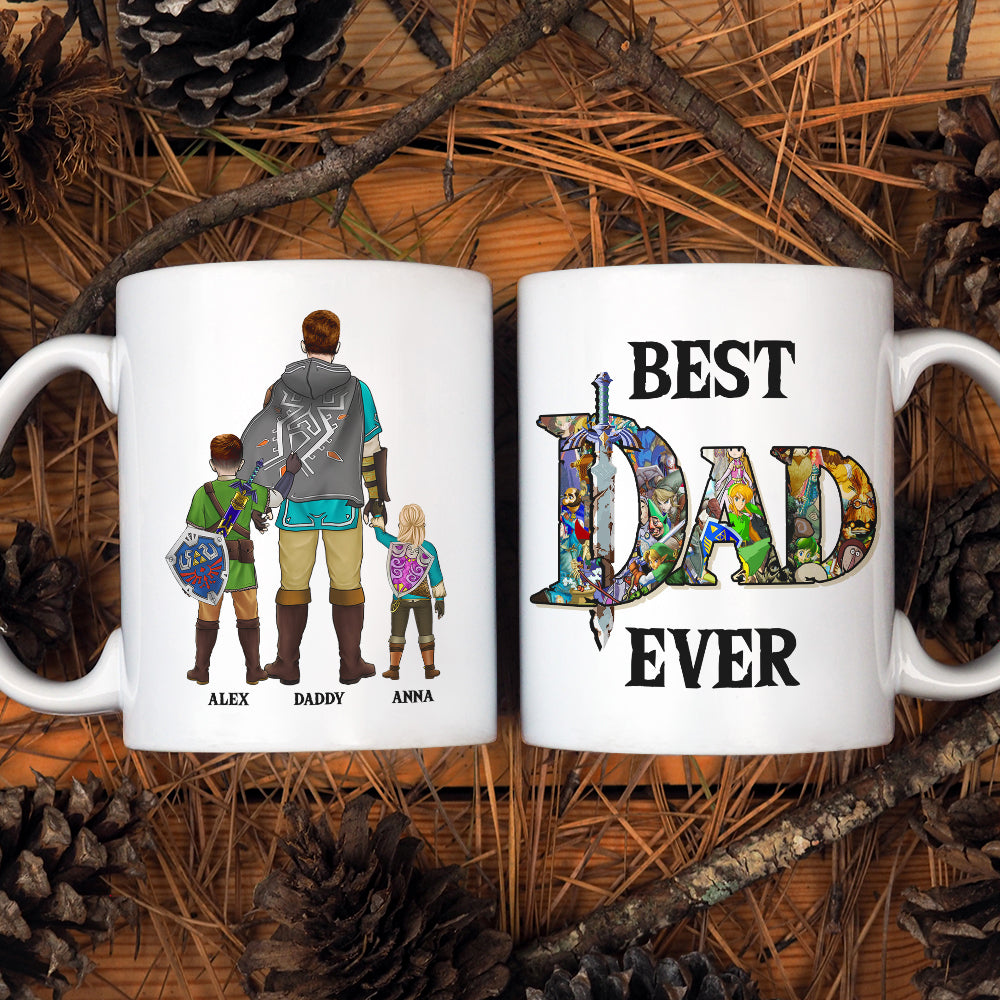 Custom Pop Culture Dad Mug - Best Dad Ever Personalized Gift Coffee Mug PopCulturePrints