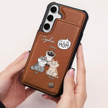 Load image into Gallery viewer, I'm A Cat Person - Personalized Leather Flip Wallet Phone Case Leather Flip Wallet Phone Case PopCulturePrints
