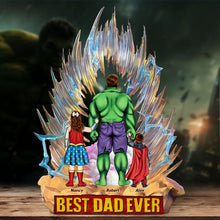 Load image into Gallery viewer, &quot;Best Dad Ever&quot; - Super Dad Acrylic Plaque - Personalized Gift for Dads, Grandpas, and Stepdads Shaped Plaques PopCulturePrints
