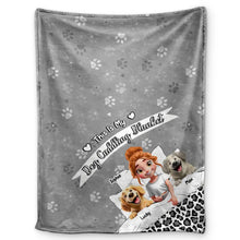 Load image into Gallery viewer, &quot;Cuddle Up with Love - Personalized Dog Cuddling Blanket&quot; - Custom Fleece &amp; Sherpa Blanket for Pet Lovers, Great Gift for Mom &amp; Grandma Fleece Blanket PopCulturePrints
