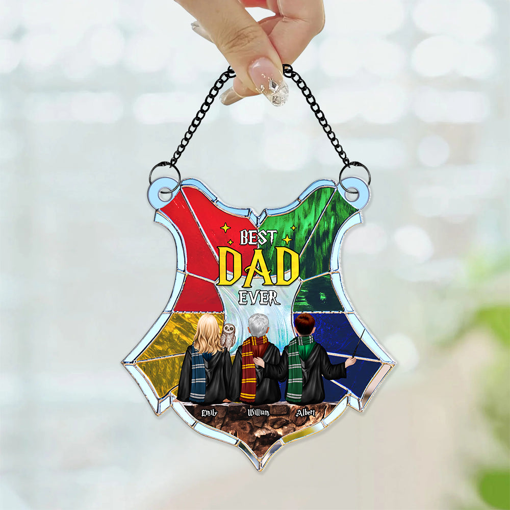 Best Dad Ever Personalized Harry Potter-inspired Stained Glass Plaque