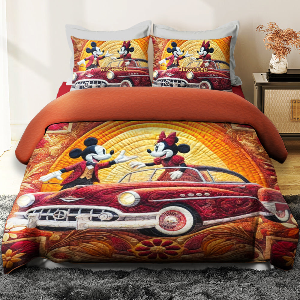 Personalized Mickey & Minnie Couples Quilt Bedding Set Blanket PopCulturePrints