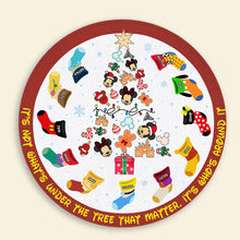 Load image into Gallery viewer, Personalized Family Christmas Socks Round Rug Doormat PopCulturePrints
