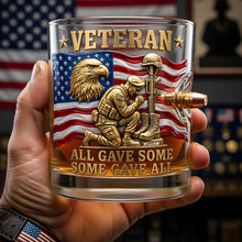 Load image into Gallery viewer, Honor Your Sacrifice - Personalized Veteran Bullet Glass Glass PopCulturePrints

