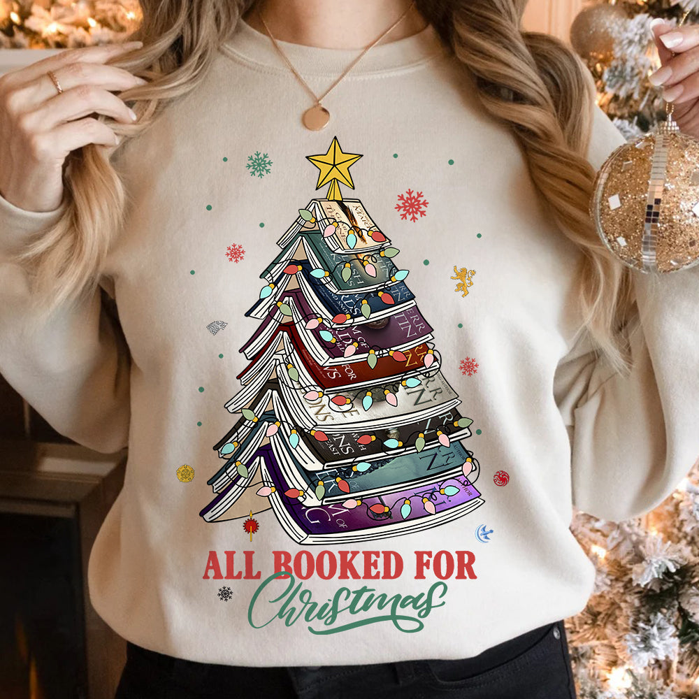 Book Lovers Christmas Tree Sweatshirt Shirts PopCulturePrints
