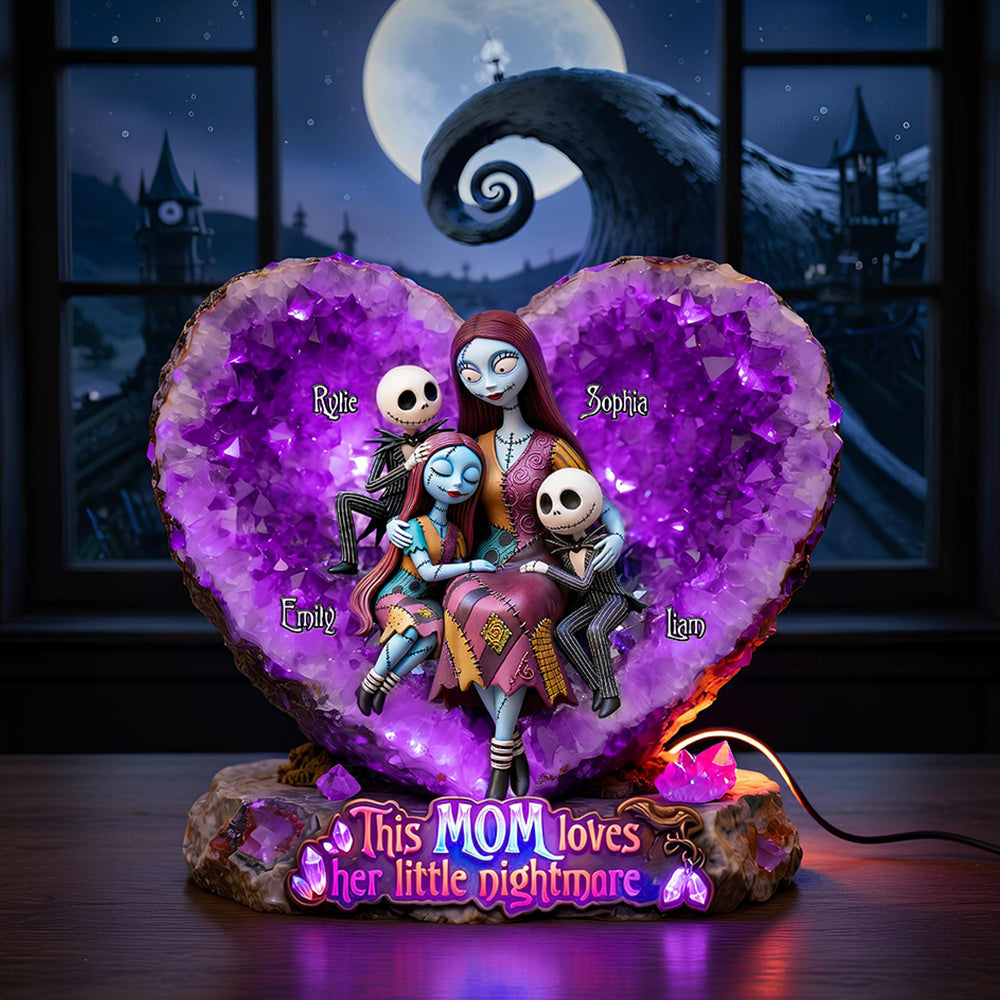 This MOM loves her little nightmares - Dark Fantasy Mom & Kids Light Box - Personalized Gift for Mom, Grandma, and Kids Light Box PopCulturePrints