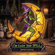 Load image into Gallery viewer, I'm Under Your SPELL - Naughty Witch Couple Acrylic Light Box - Personalized Gift for Couples
