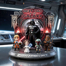 Load image into Gallery viewer, Best Dad in the Galaxy - Personalized Warrior Dad Acrylic Plaque Gift Shaped Plaques PopCulturePrints
