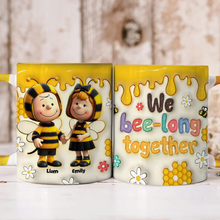 Load image into Gallery viewer, Personalized Bee-themed Couple Mug Set | We Bee-long Together | Valentine&#39;s Day Gifts Coffee Mug PopCulturePrints
