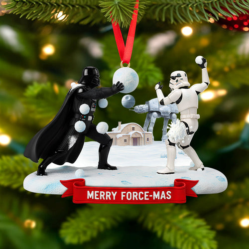 Celebrate with a Snowball Fight - Galactic Snowball Fight Ornament | Personalized Christmas Gifts for Star Wars Fans Ornament PopCulturePrints