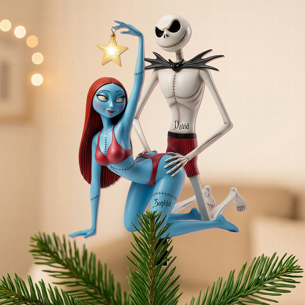“Celebrate Your Unique Love” - Funny Couple Tree Topper - Personalized Gift for Couples Ornament PopCulturePrints