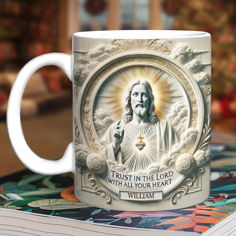 Personalized Jesus Lover Coffee Mug - Trust In The Lord Coffee Mug PopCulturePrints