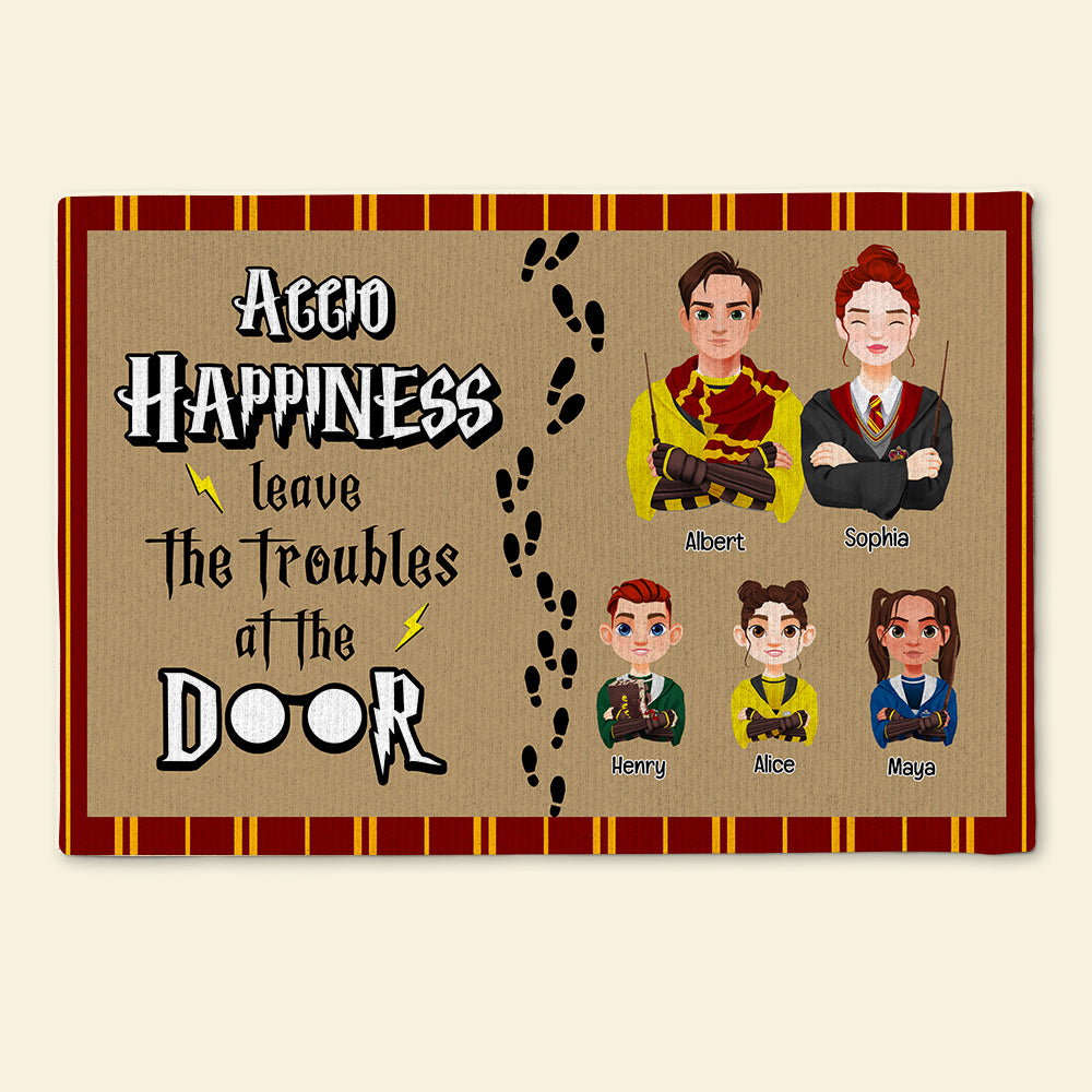 Custom Wizard Family Doormat - Personalized Gifts for Magical Families