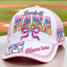 Load image into Gallery viewer, “Every Game, Every Cheer – the Perfect Baseball Mom Hat!” - Personalized Sweet Baseball Mom Mesh Cap - Gifts for Moms, Grandmas, and Baseball Enthusiasts Mesh Baseball Cap PopCulturePrints
