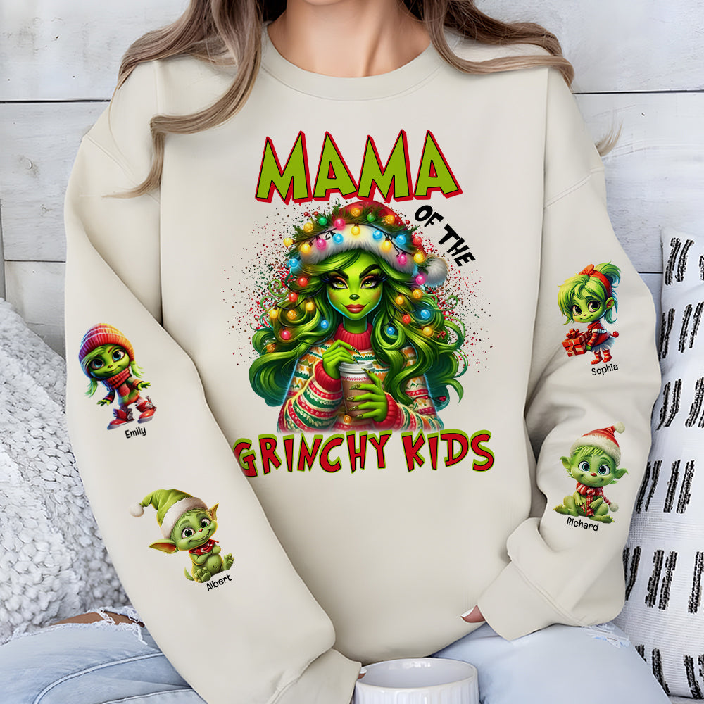 Personalized Grinch-Inspired Christmas Hoodie for Mom