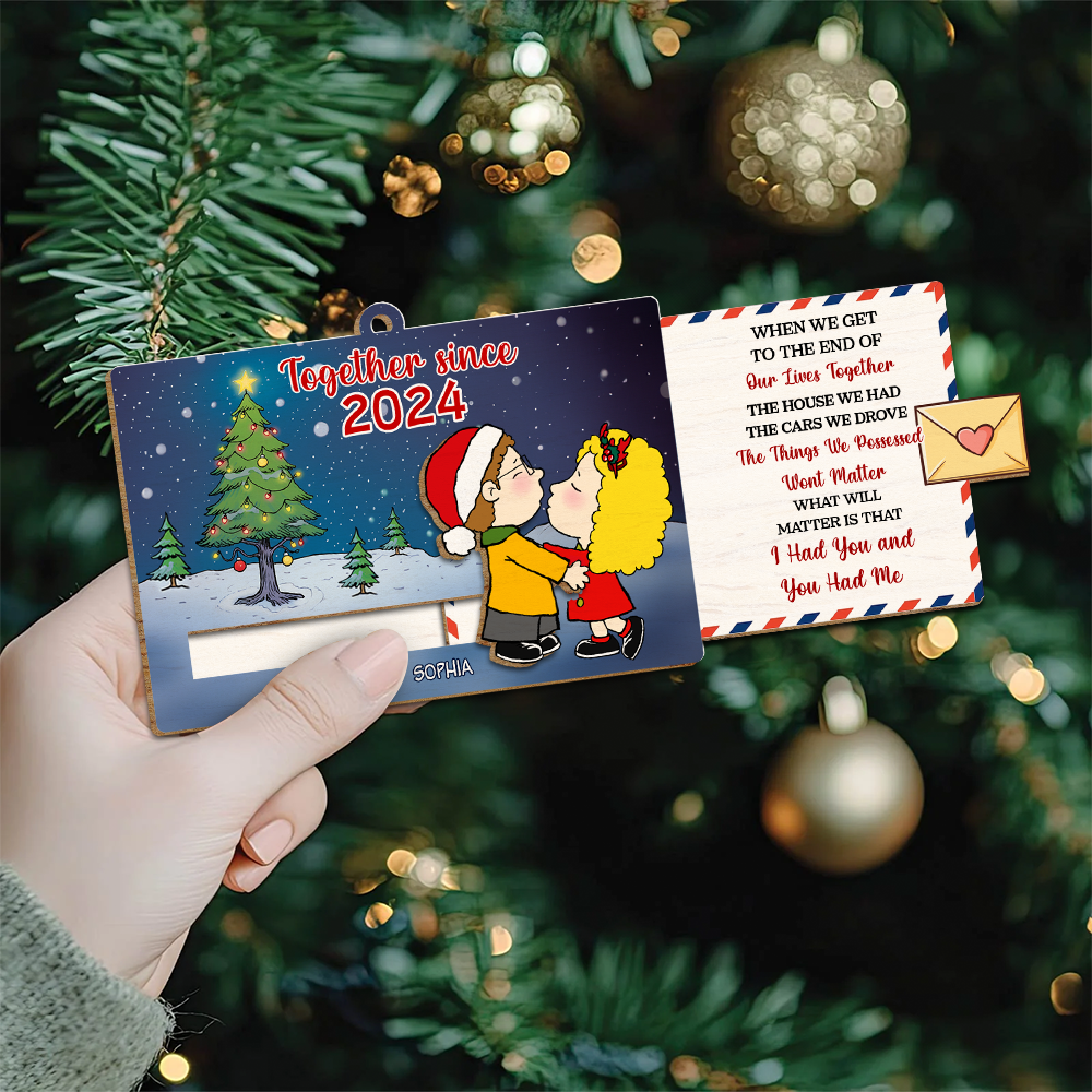 Custom Couple Ornament - Perfect Personalized Christmas Gift & Valentine's Day Gifts Ornament PopCulturePrints