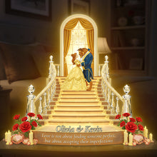 Load image into Gallery viewer, “Love is about accepting imperfections” - Couple Dancing Acrylic Light Box - Personalized Gifts For Couples Light Box PopCulturePrints
