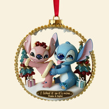 Load image into Gallery viewer, I Licked It So It&#39;s Mine - Spicy Alien Couple Ornament - Personalized Christmas Gifts For Couples Ornament PopCulturePrints

