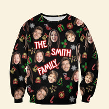 Load image into Gallery viewer, Personalized Family Christmas Photo Hoodie
