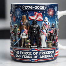 Load image into Gallery viewer, "Celebrating Freedom Together: 250 Years of America" - Personalized Magic Mug - Perfect Gift for Patriots, Friends, and Family
