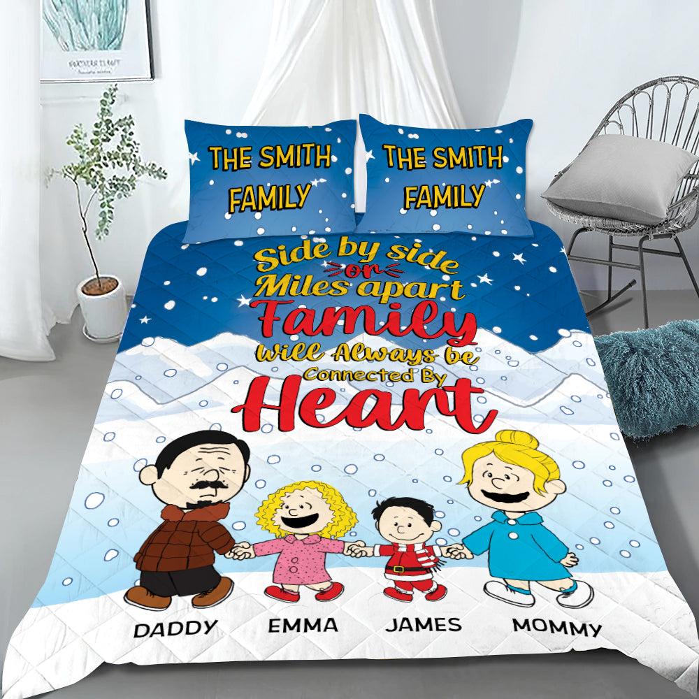 Personalized Family Bedding Set - Side By Side Or Miles Apart