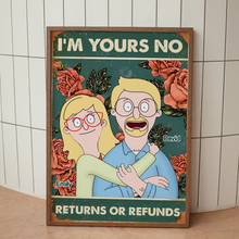 Load image into Gallery viewer, Personalized Retro Couples Canvas Poster | Unique Valentine&#39;s Day Gifts for Lovebirds Poster &amp; Canvas PopCulturePrints
