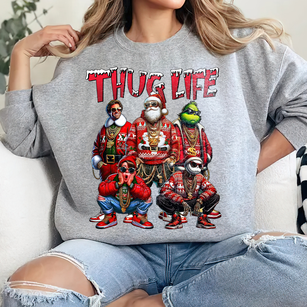 Thug Life Christmas Sweatshirt for Movie Fans