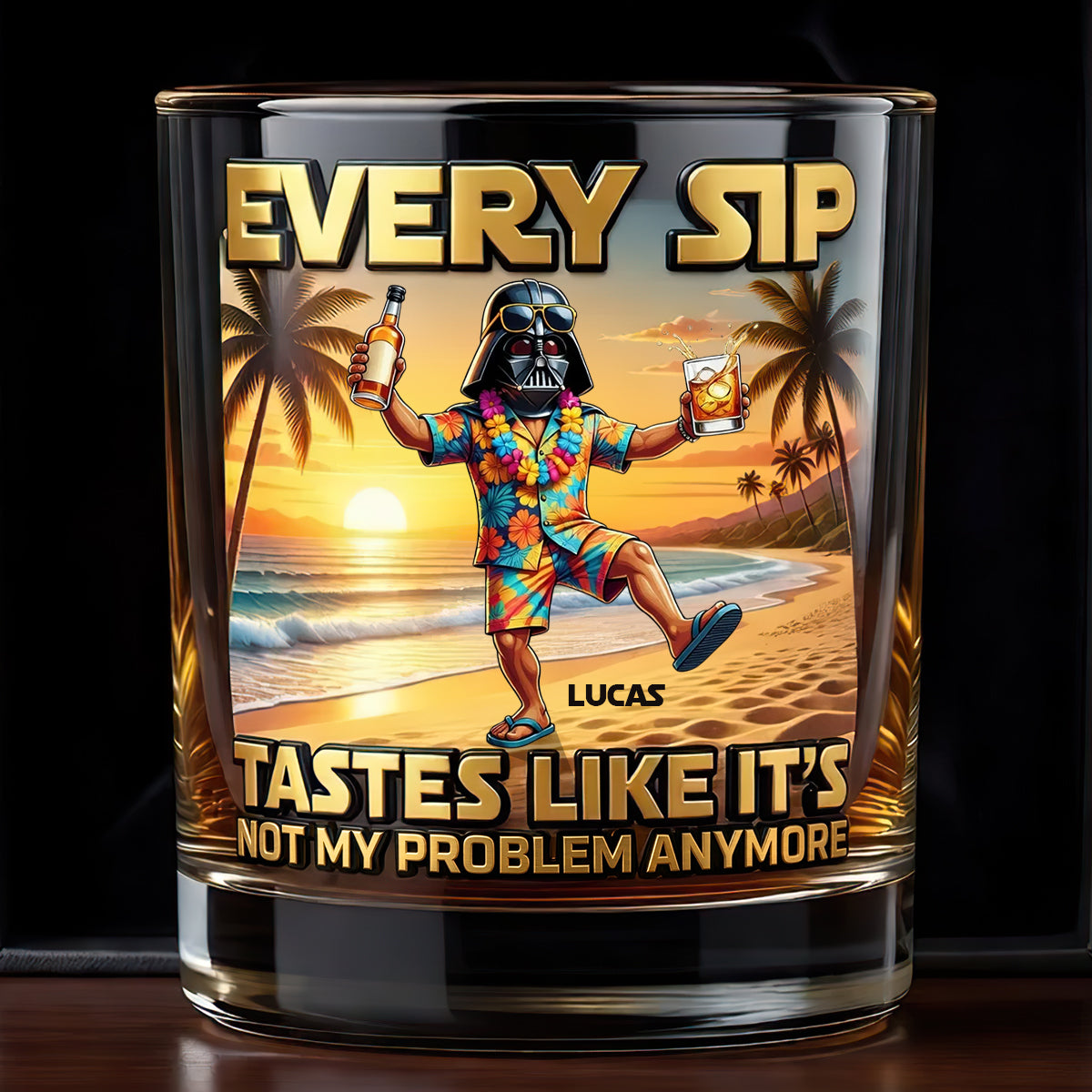 “Every Sip Tastes Like It’s Not My Problem Anymore” - Personalized Retirement Glass - Unique Gifts for Retirees, Friends, Family Glass PopCulturePrints