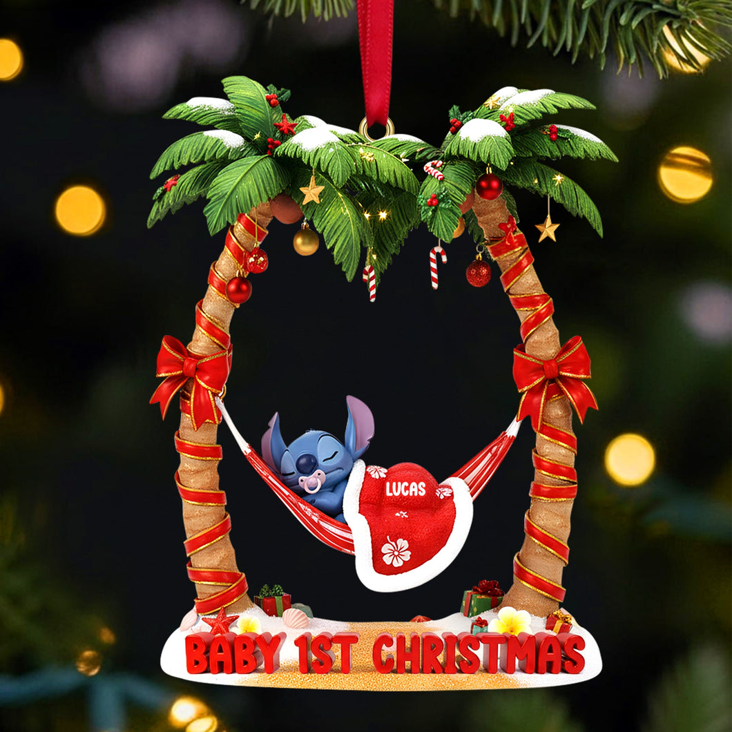 Celebrate Your Baby's 1st Christmas - Personalized Christmas Ornament Ornament PopCulturePrints