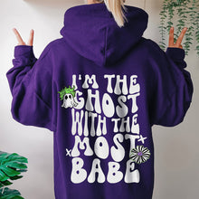 Load image into Gallery viewer, Spooky Green-Haired Ghost Halloween Sweatshirt For Horror Fans
