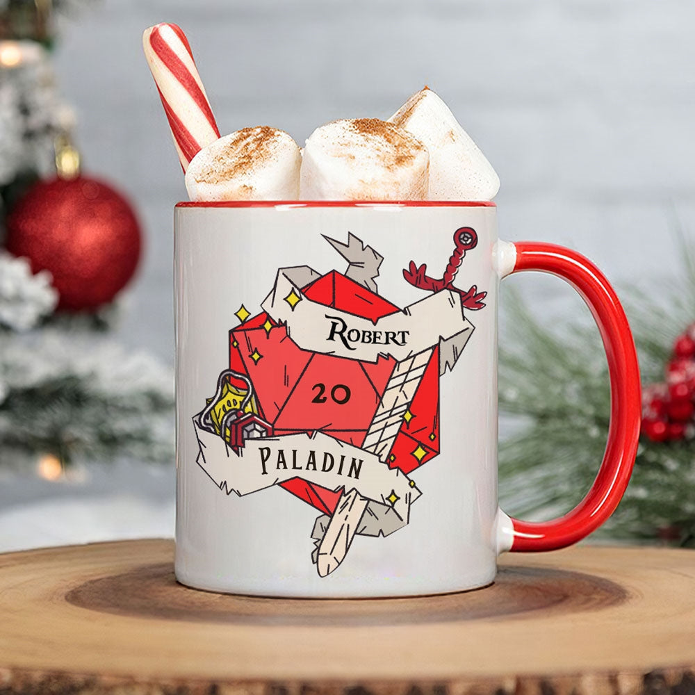 Personalized Paladin Coffee Mug for Fantasy Role-Playing Game Fans