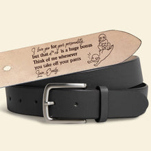 Load image into Gallery viewer, Personalized Secret Message Belt for Couples - Unique Gift for Him Belts PopCulturePrints
