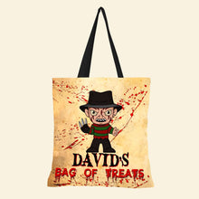 Load image into Gallery viewer, Personalized Horror Kids Halloween Tote Bag Tote Bag PopCulturePrints
